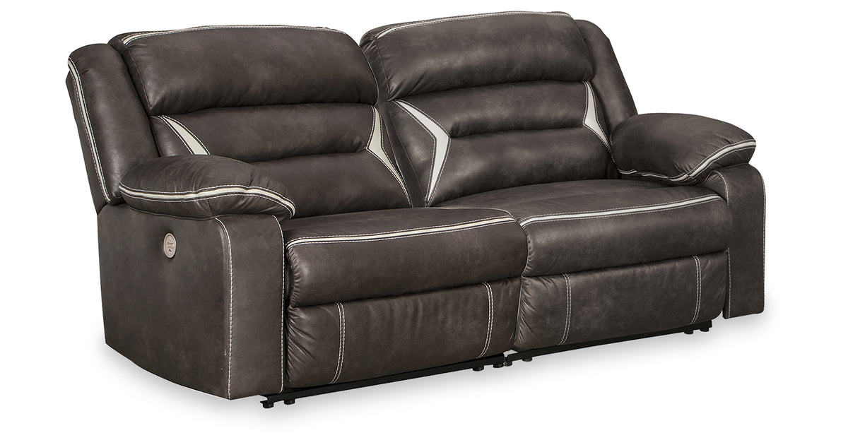 Kincord Midnight 2-Piece Power Reclining Sectional Loveseat from Ashley - Luna Furniture