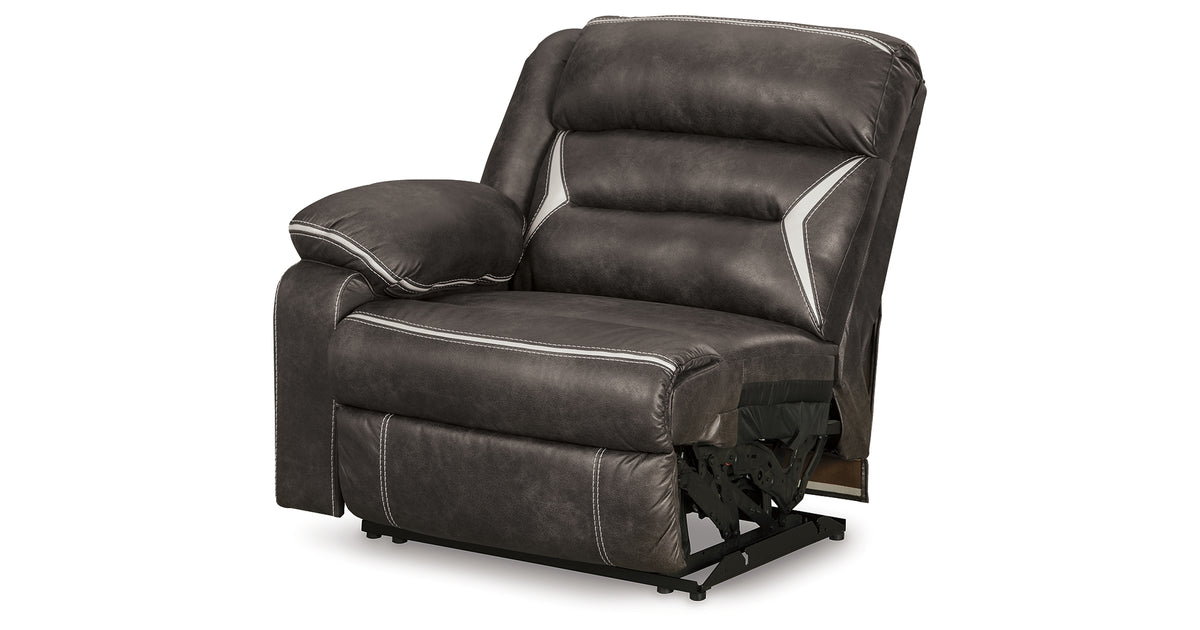 Kincord Midnight 2-Piece Power Reclining Sectional Loveseat from Ashley - Luna Furniture