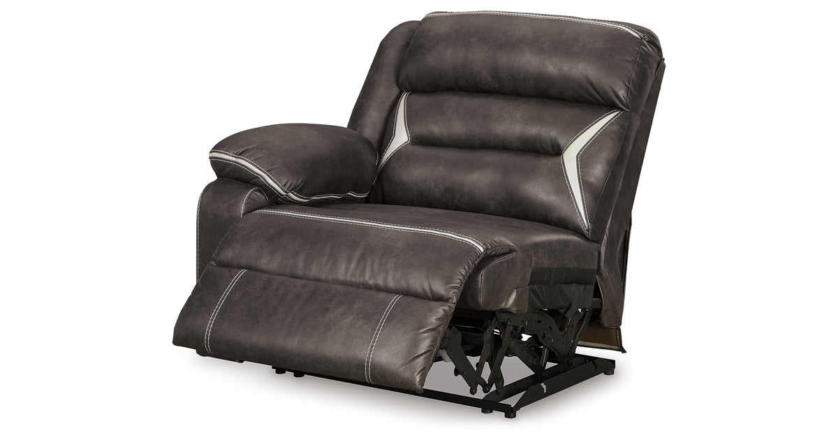 Kincord Midnight 2-Piece Power Reclining Sectional Loveseat from Ashley - Luna Furniture