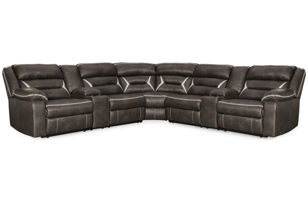 Kincord Midnight 3-Piece Power Reclining Sectional from Ashley - Luna Furniture