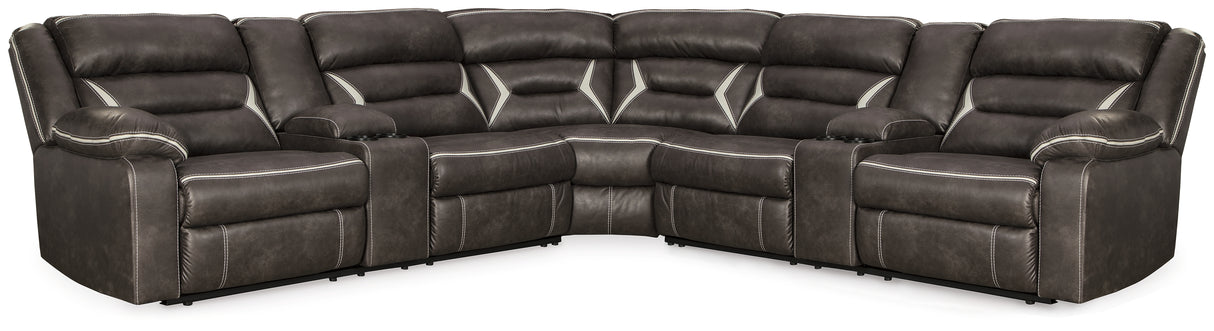 Kincord Midnight 3-Piece Power Reclining Sectional from Ashley - Luna Furniture