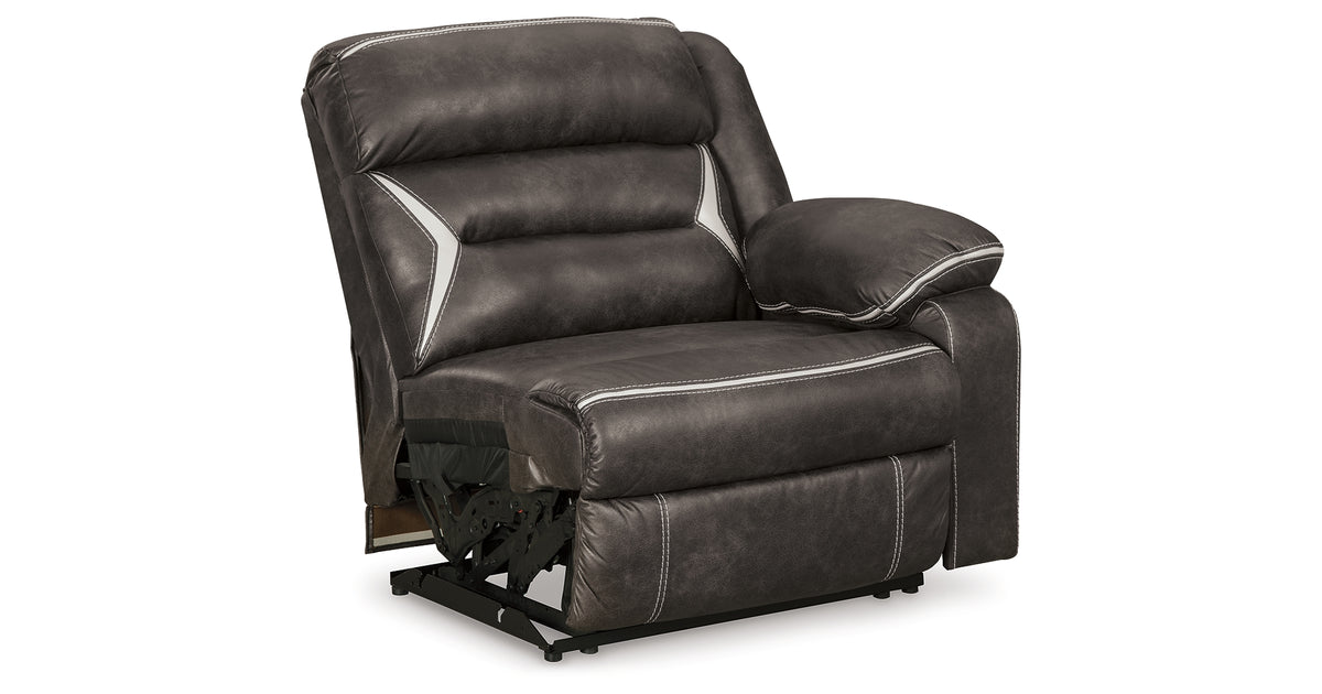 Kincord Midnight 2-Piece Power Reclining Sectional Loveseat from Ashley - Luna Furniture
