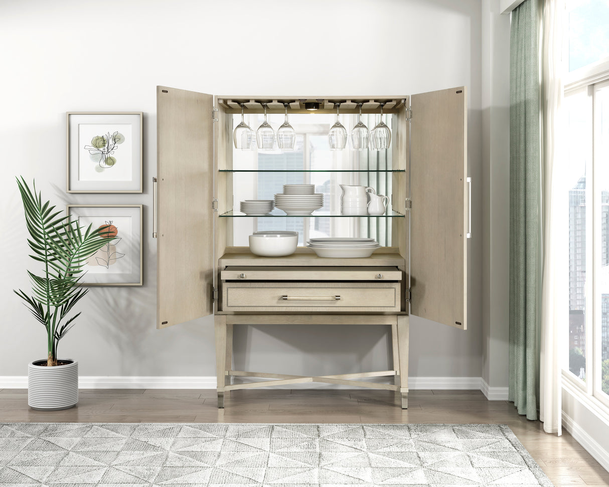 Genoa Light Oak Bar Cabinet from Homelegance - Luna Furniture