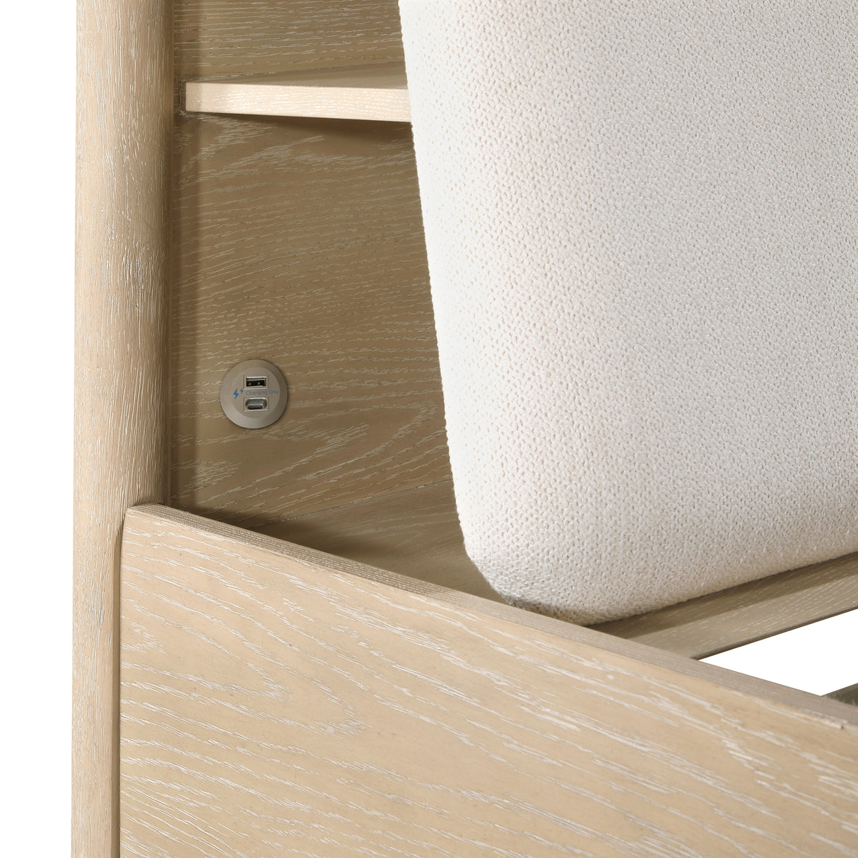 Matteo Light Oak California King Platform Bed with Footboard Storage from Homelegance - Luna Furniture