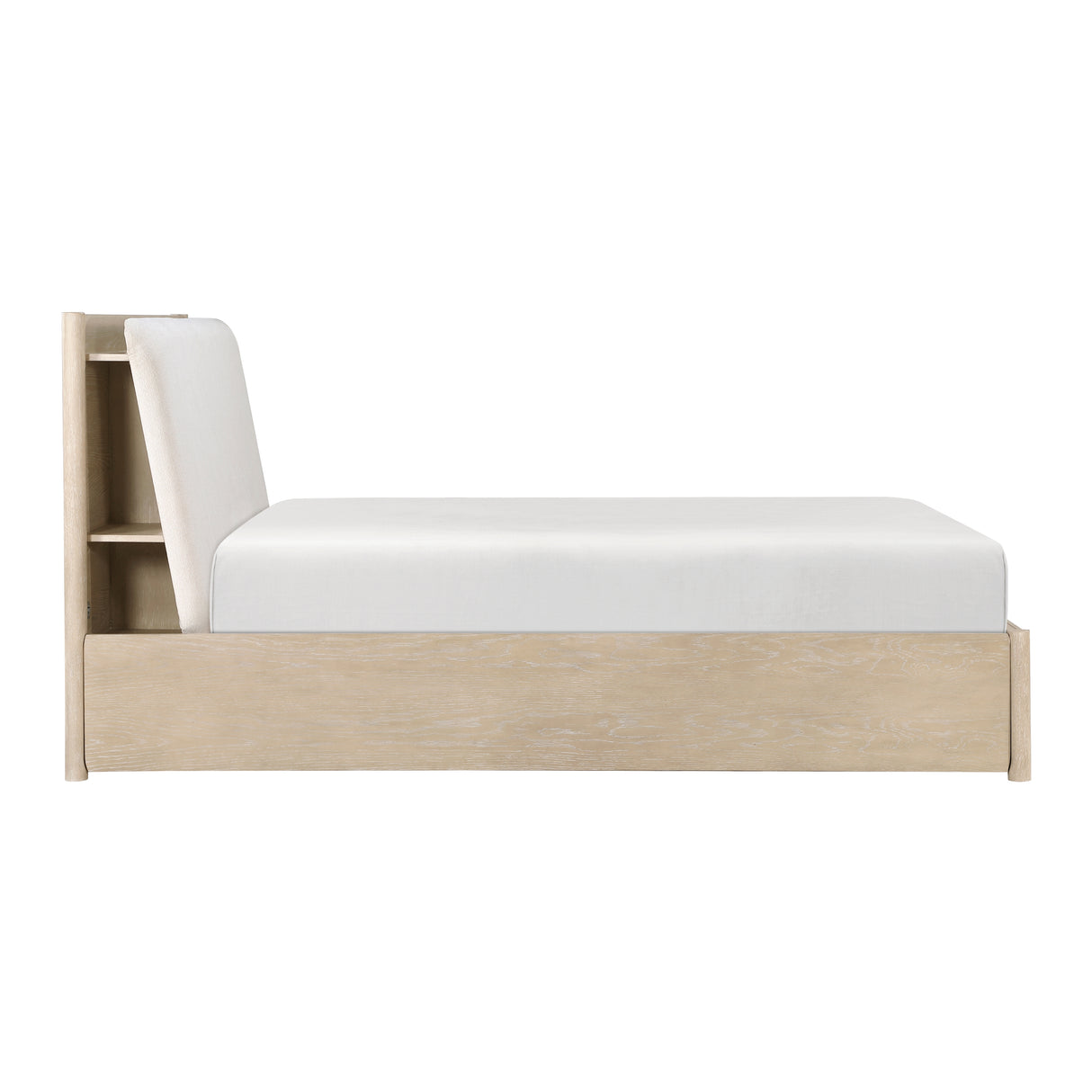 Matteo Light Oak California King Platform Bed with Footboard Storage from Homelegance - Luna Furniture