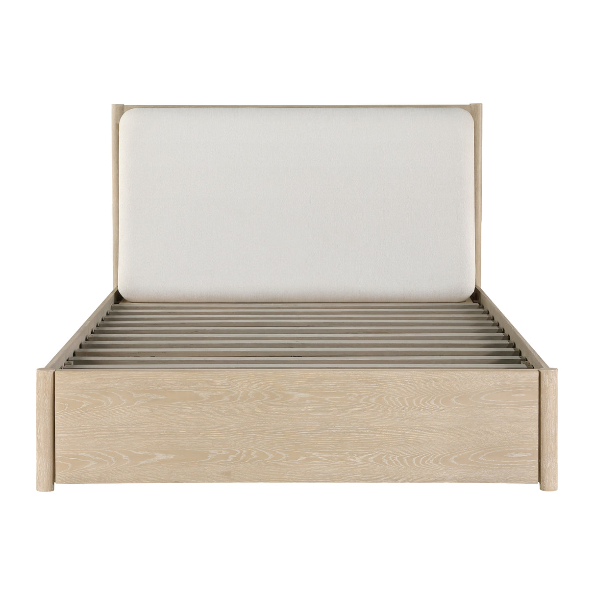 Matteo Light Oak Queen Platform Bed with Footboard Storage from Homelegance - Luna Furniture