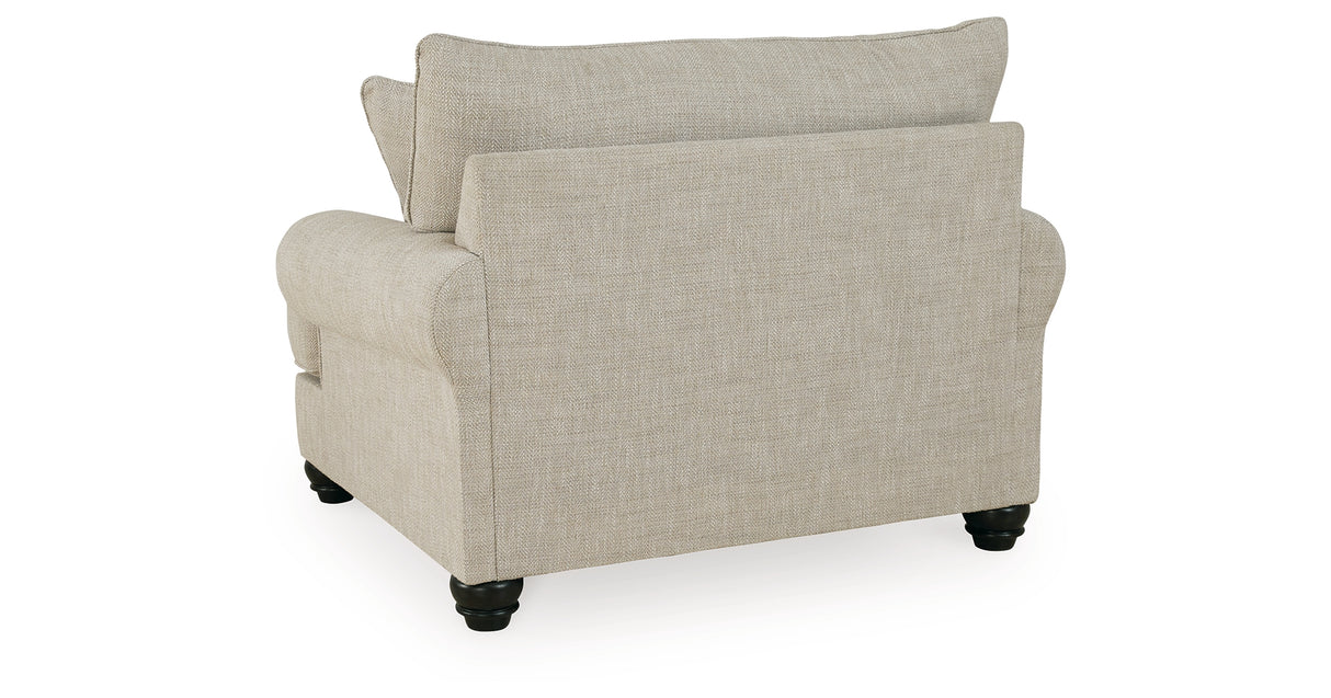 Asanti Chair and Ottoman in Fog from Ashley Furniture - Luna Furniture