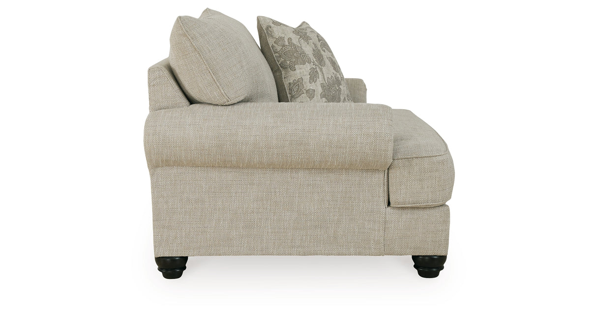Asanti Chair and Ottoman in Fog from Ashley Furniture - Luna Furniture