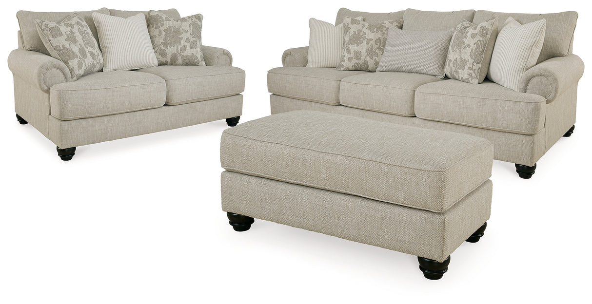 Asanti Fog Sofa, Loveseat and Ottoman from Ashley - Luna Furniture