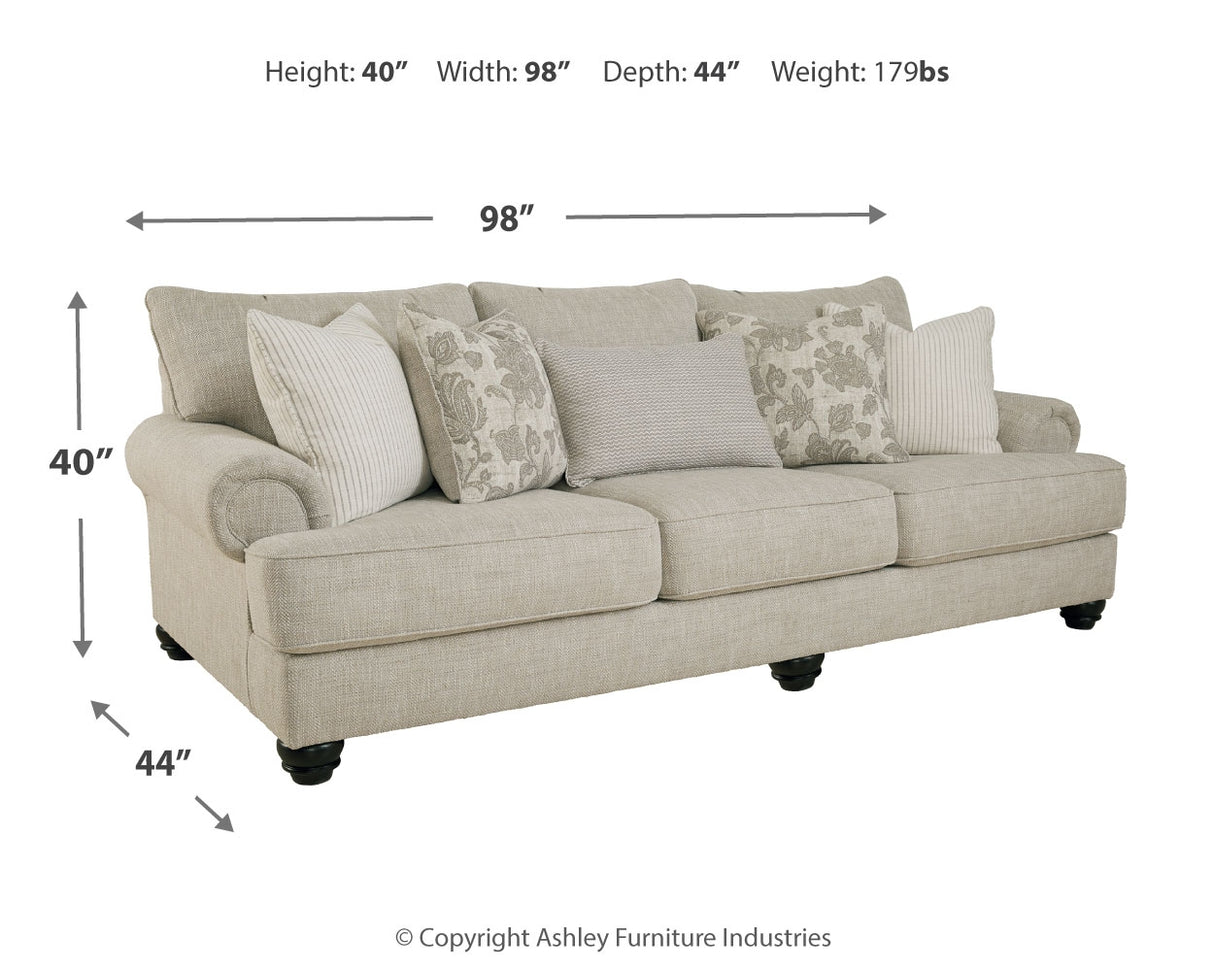 Asanti Fog Sofa, Loveseat and Ottoman from Ashley - Luna Furniture