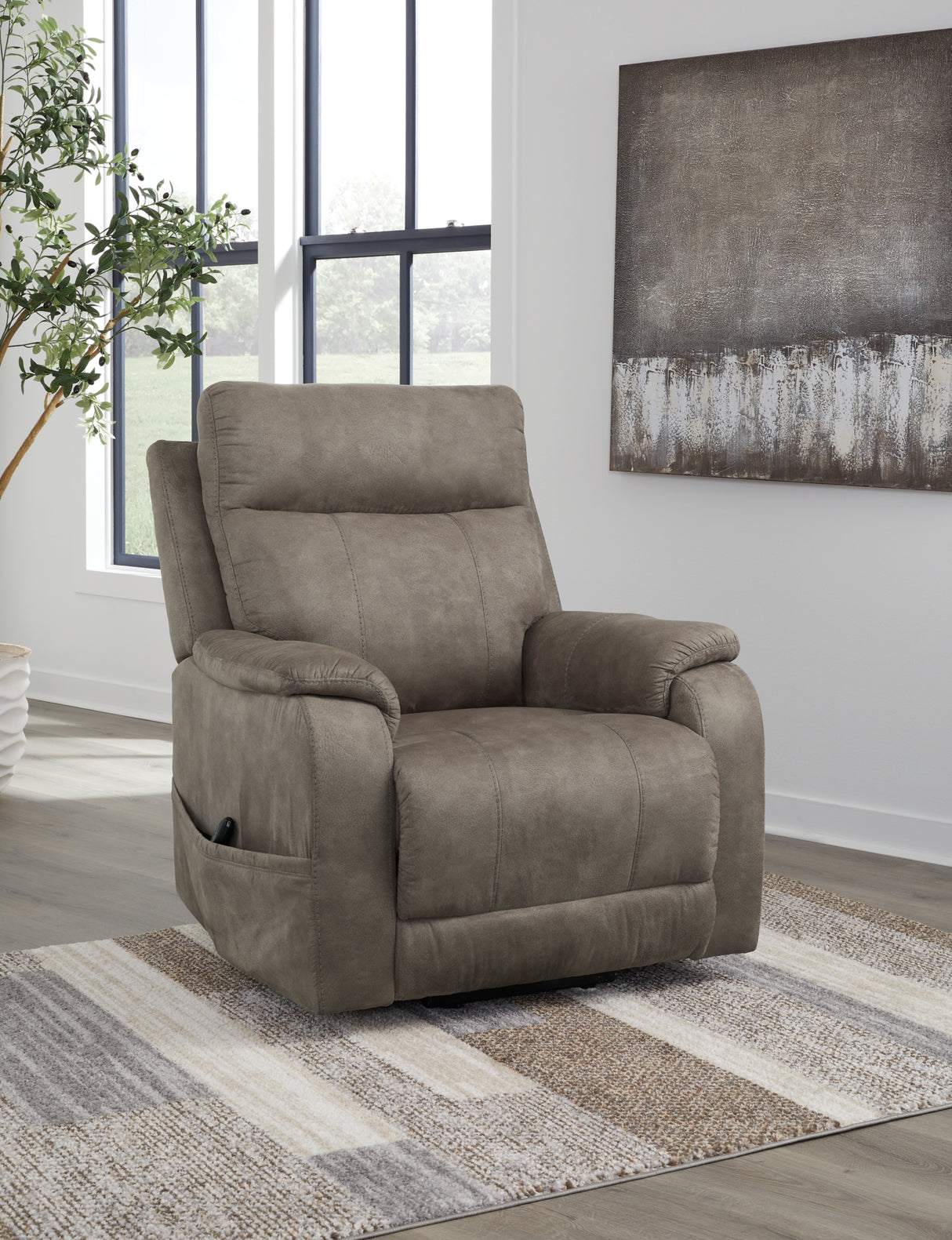 Crestmeade Fossil Power Lift Recliner from Ashley Furniture - Luna Furniture