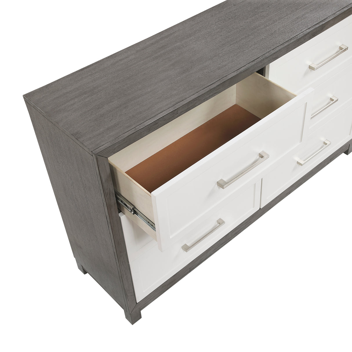 Rowan Ivory/Gray 4pc Set (QB+NS+DR+MR) from Homelegance - Luna Furniture