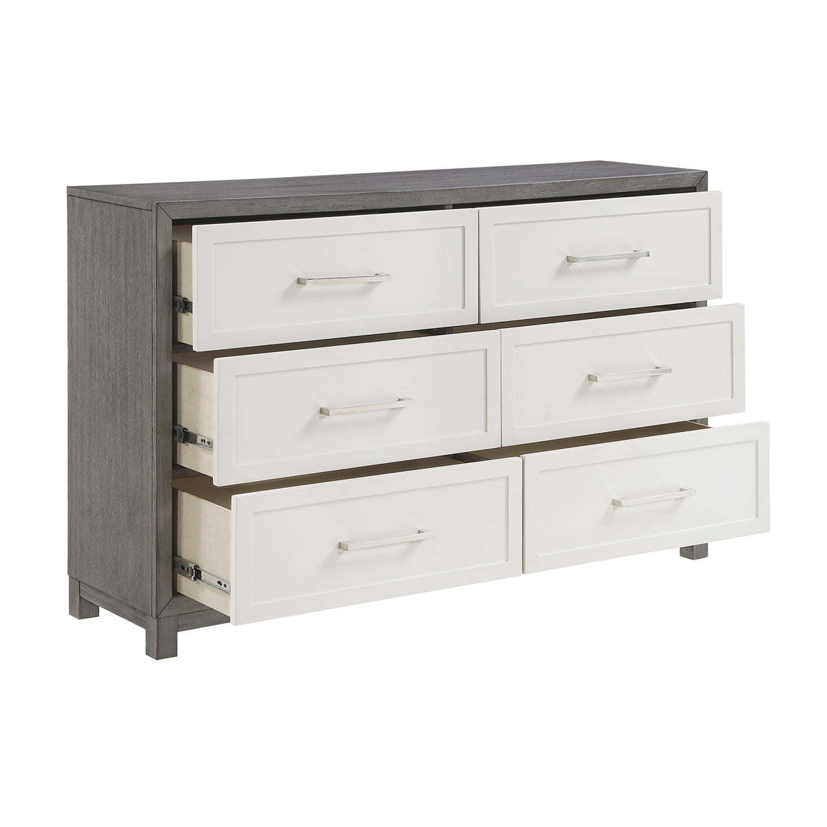 Rowan Ivory/Gray Queen Storage Platform Bed from Homelegance - Luna Furniture