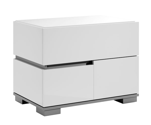 Athena White Left Nightstand