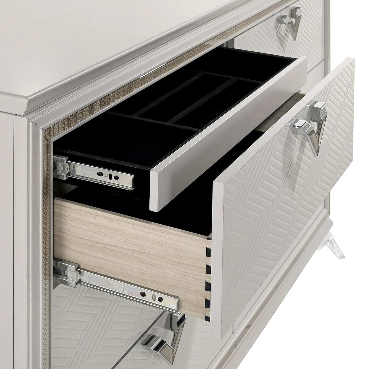 Audra White Nightstand from Homelegance - Luna Furniture