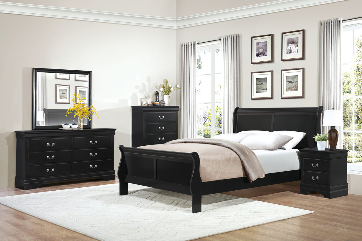 Mayville Black California King Sleigh Bed from Homelegance - Luna Furniture