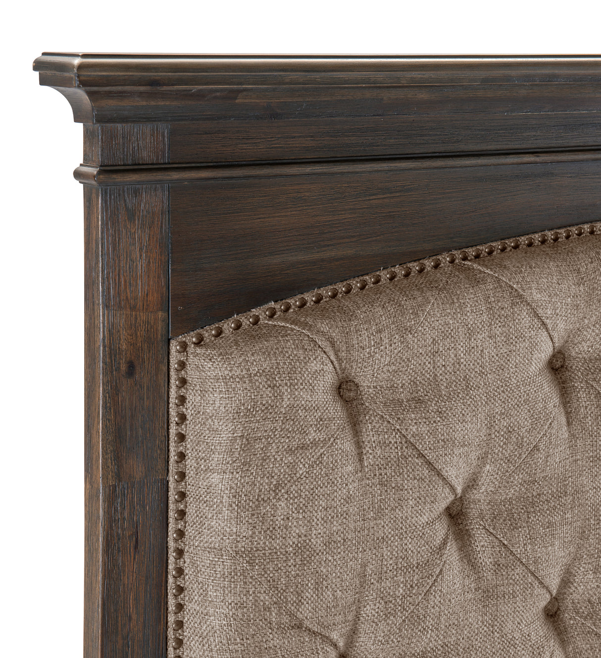 Herman Charcoal Brown 4-Piece Bedroom Set (Queen Bed, Nightstand, Dresser, Mirror) from Homelegance - Luna Furniture
