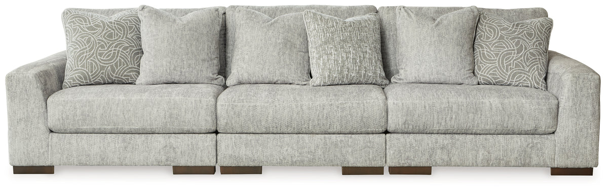 Regent Park Pewter 3-Piece Sectional Sofa from Ashley - Luna Furniture