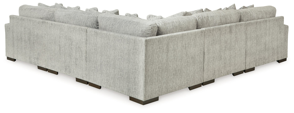 Regent Park Pewter 5-Piece Sectional from Ashley - Luna Furniture