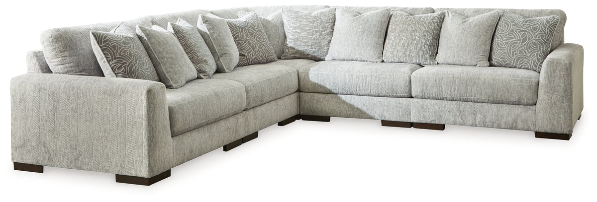 Regent Park Pewter 5-Piece Sectional from Ashley - Luna Furniture