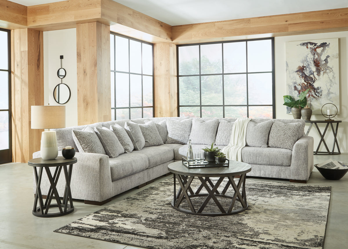 Regent Park Pewter 5-Piece Sectional from Ashley - Luna Furniture
