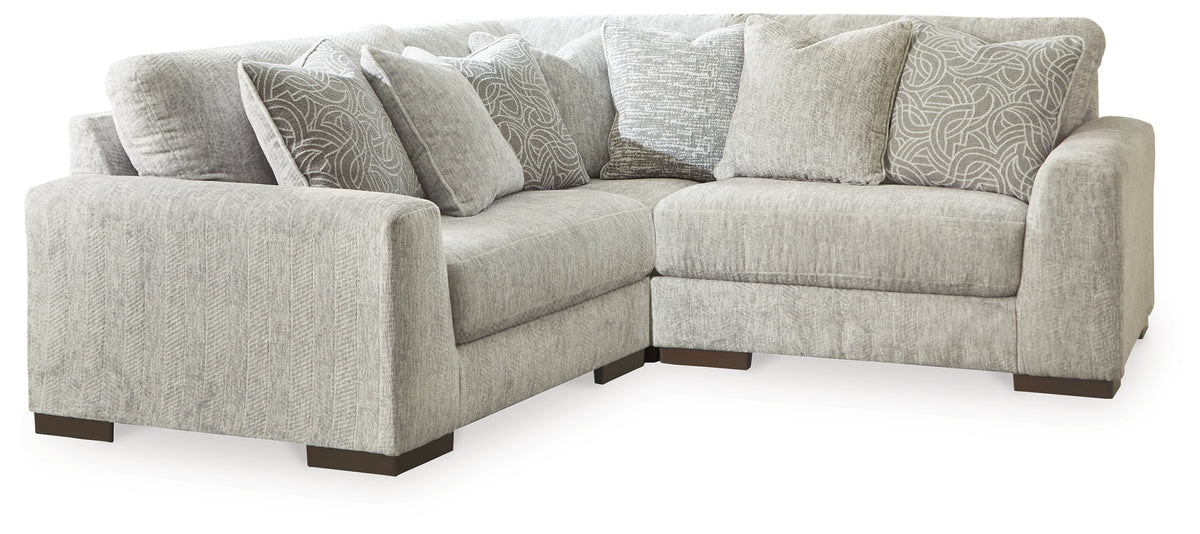 Regent Park Pewter 3-Piece Sectional from Ashley - Luna Furniture