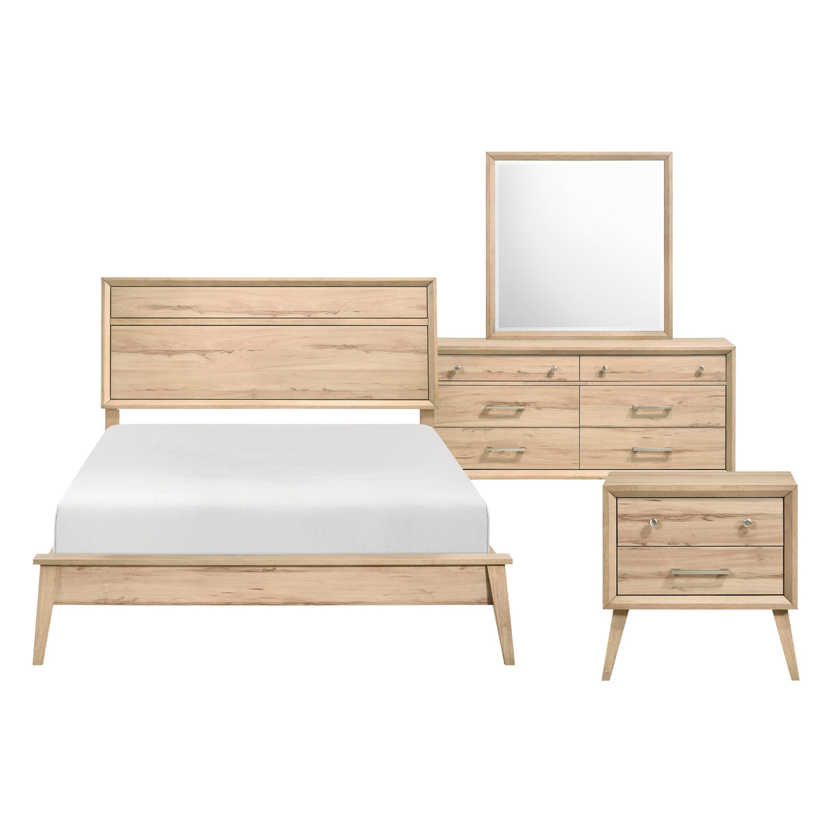 Marrin Natural Oak Queen Bed from Homelegance - Luna Furniture