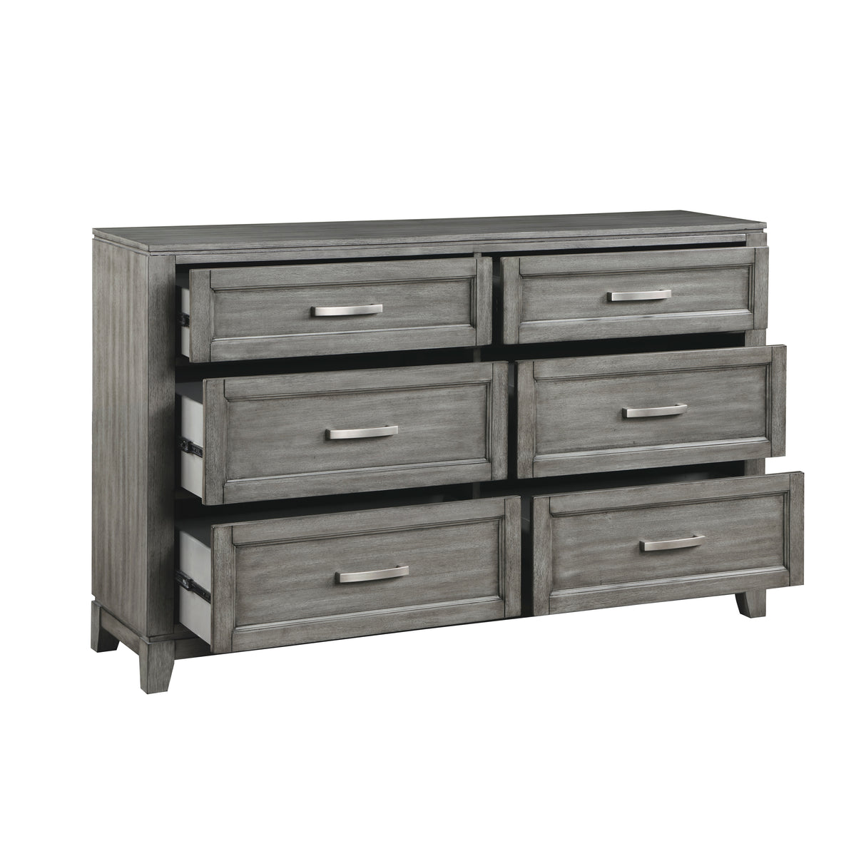 Garretson Gray 5-Piece Bedroom Set (Queen Bed, Nightstand, Dresser, Mirror, Chest) from Homelegance - Luna Furniture