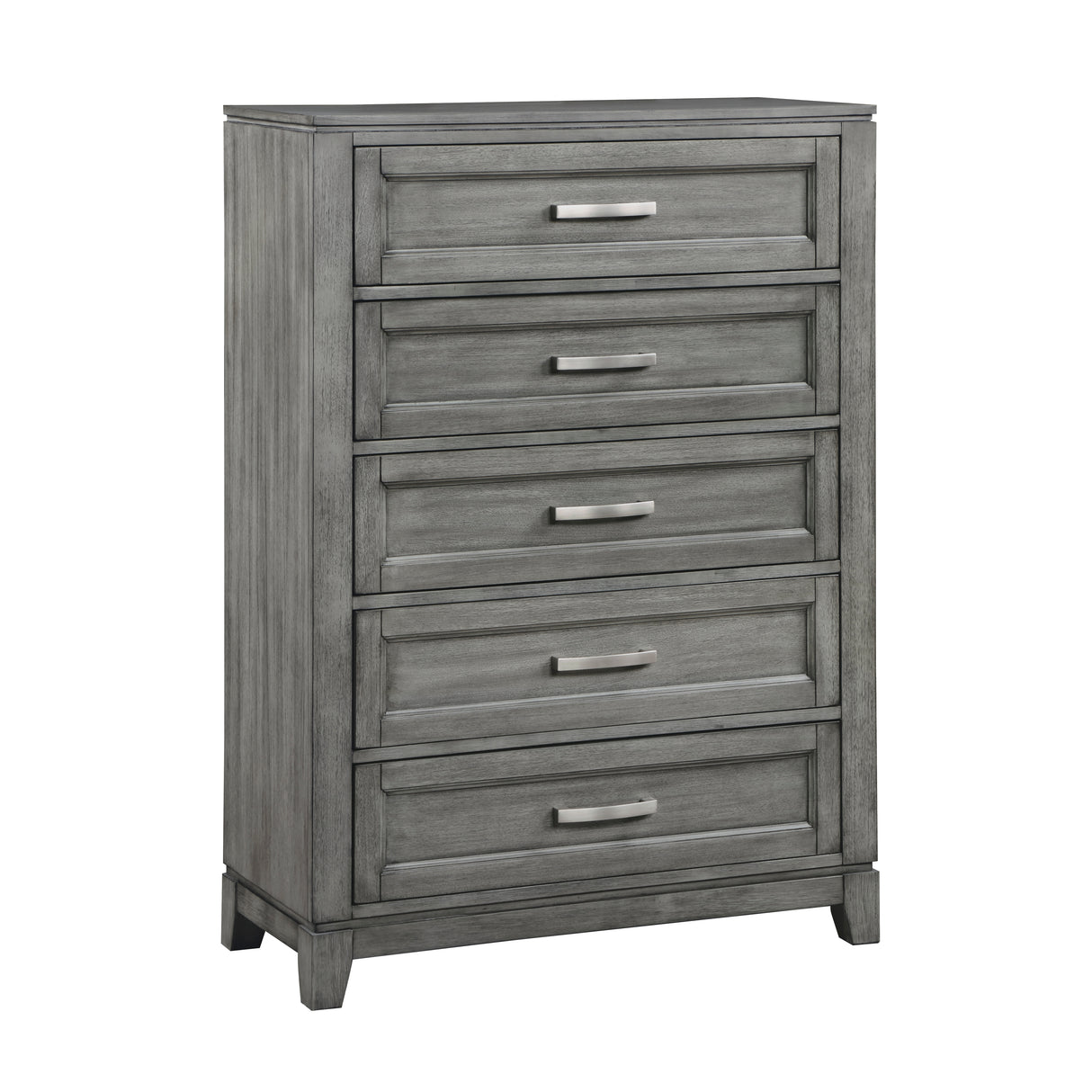 Garretson Gray 5-Piece Bedroom Set (Queen Bed, Nightstand, Dresser, Mirror, Chest) from Homelegance - Luna Furniture