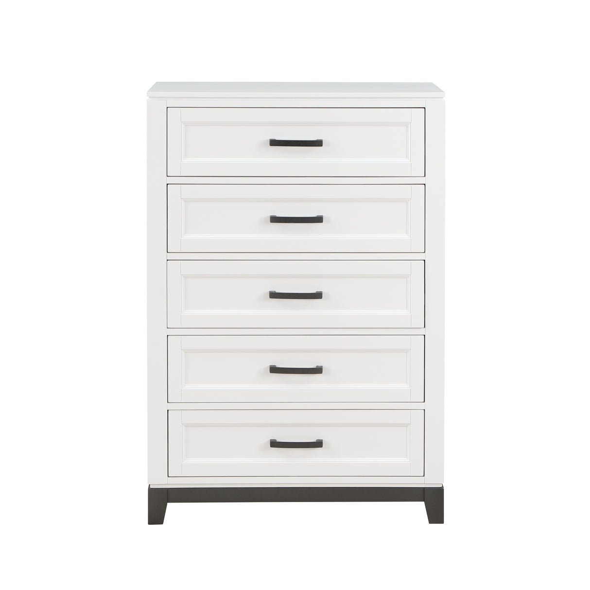 Garretson White 5-Piece Youth Bedroom Set (Twin Bed, Nightstand, Dresser, Mirror, Chest) from Homelegance - Luna Furniture