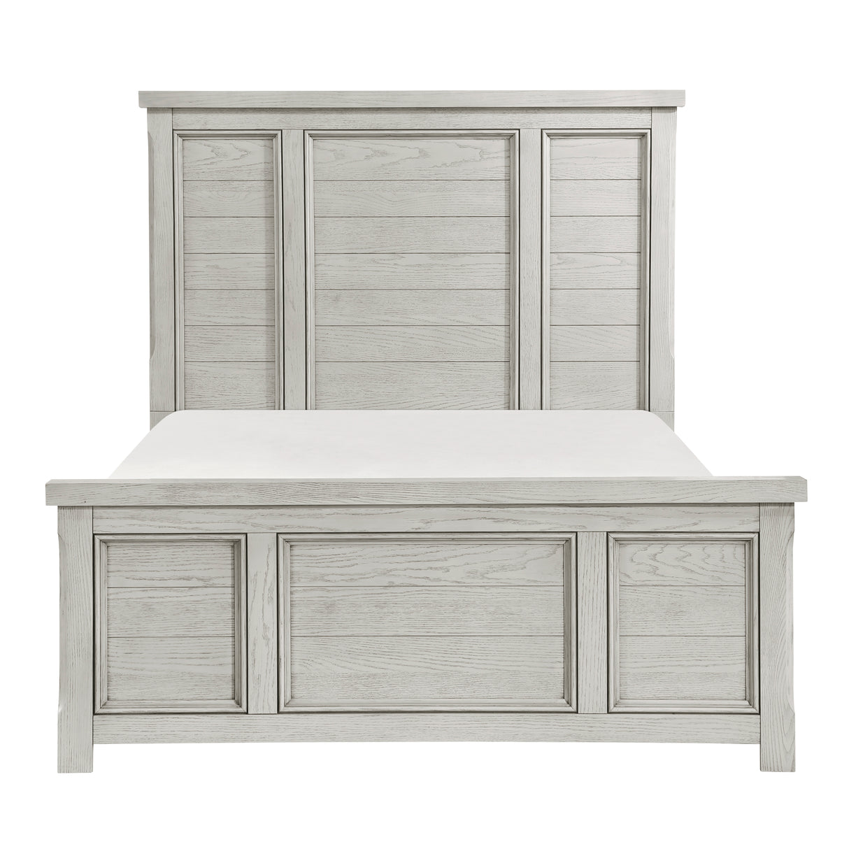 Providence Light Gray 5-Piece Bedroom Set (Queen Bed, Nightstand, Dresser, Mirror, Chest) from Homelegance - Luna Furniture