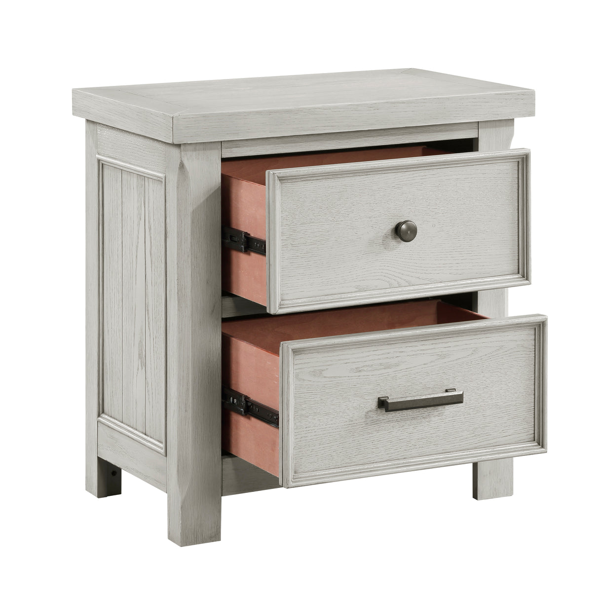 Providence Light Gray 5-Piece Bedroom Set (Queen Bed, Nightstand, Dresser, Mirror, Chest) from Homelegance - Luna Furniture