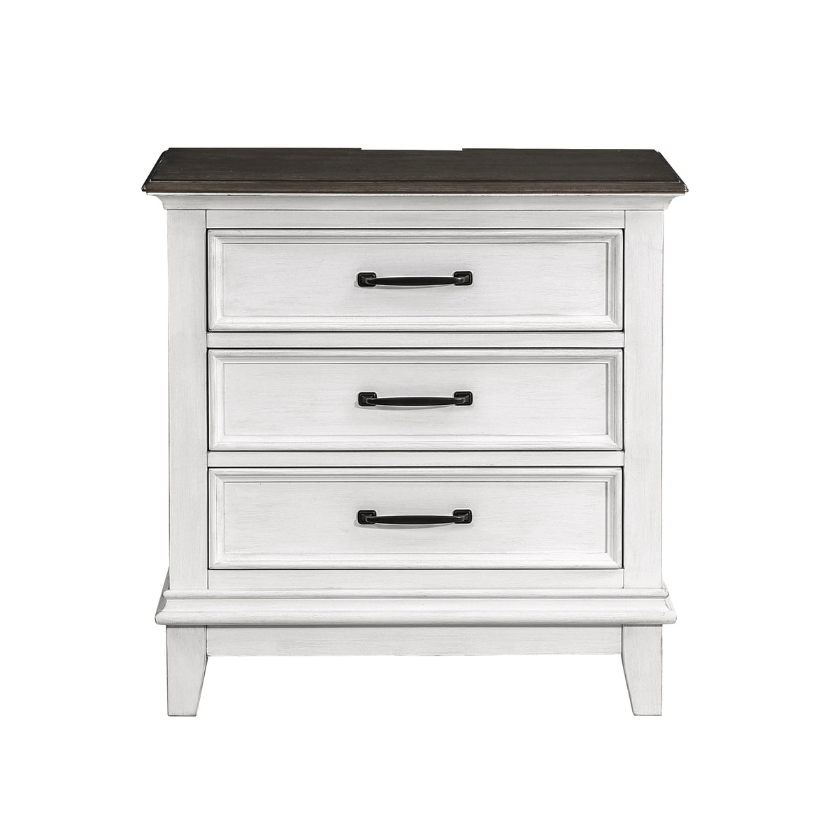 Chesterton Antique White/Dark Brown Queen Bed from Homelegance - Luna Furniture
