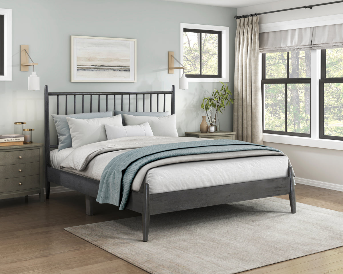 Brickell Gray Twin Platform Bed from Homelegance - Luna Furniture