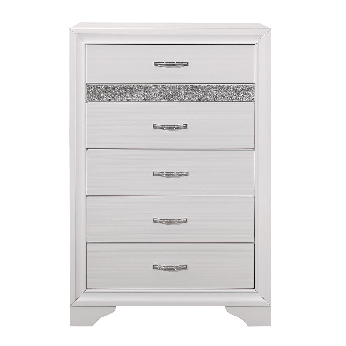 Luster White Eastern King Platform Bed with Footboard Storage from Homelegance - Luna Furniture
