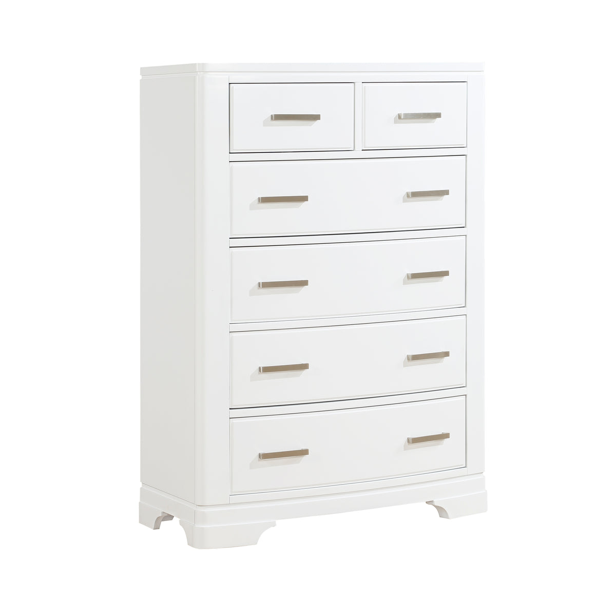 Hudson White Full Platform Bed with Footboard Storage