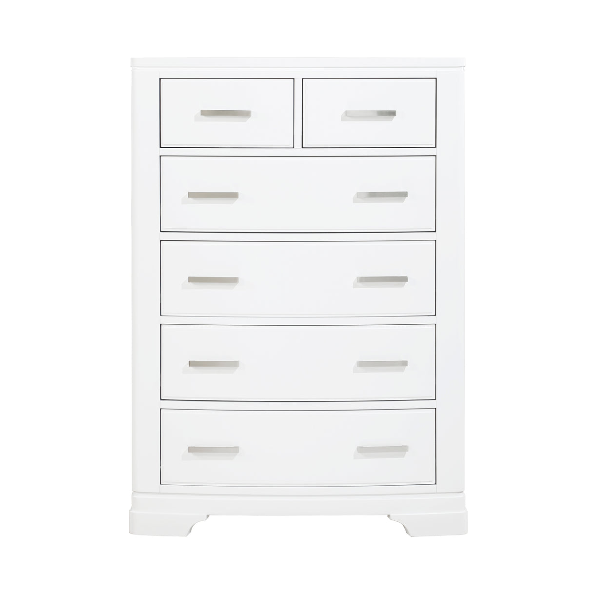 Hudson White 5-Piece Youth Bedroom Set (Twin Bed, Nightstand, Dresser, Mirror, Chest) from Homelegance - Luna Furniture
