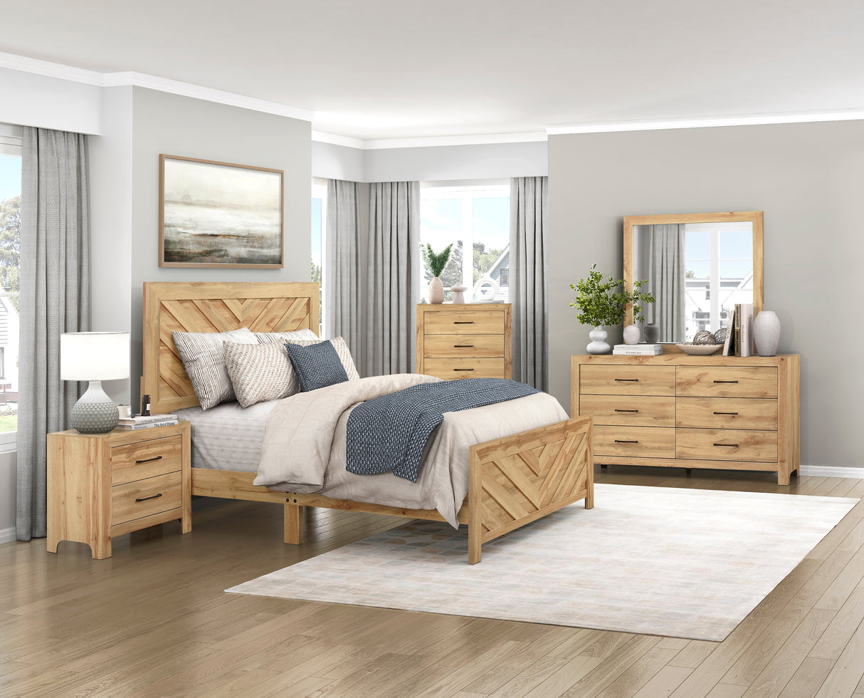Corbin Natural Crossbuck 5pc Set (QB+NS+DR+MR+CH) from Homelegance - Luna Furniture