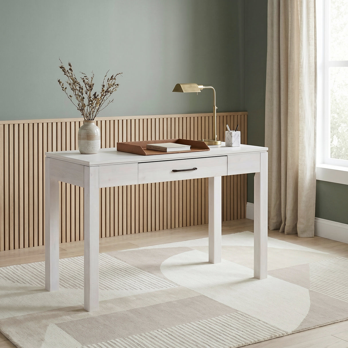 Corbin White Writing Desk from Homelegance - Luna Furniture