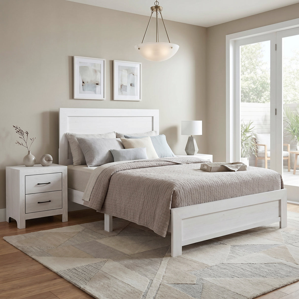 Corbin White California King bed from Homelegance - Luna Furniture