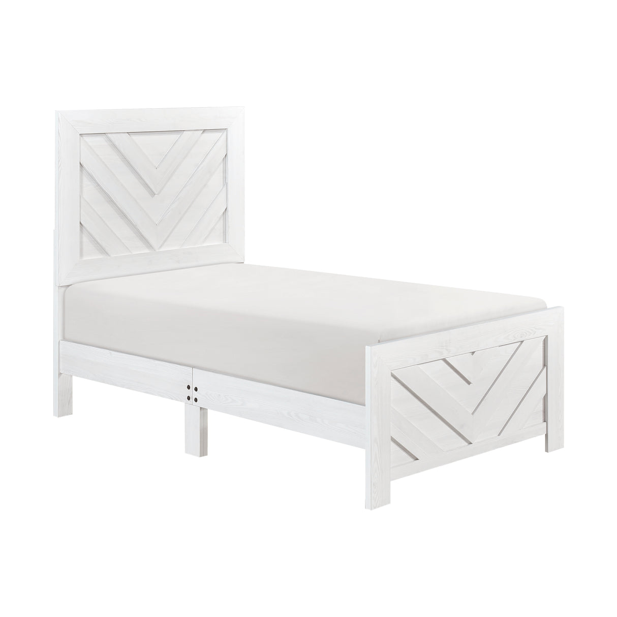 Corbin White Crossbuck 4pc Set (TB+NS+DR+MR) from Homelegance - Luna Furniture
