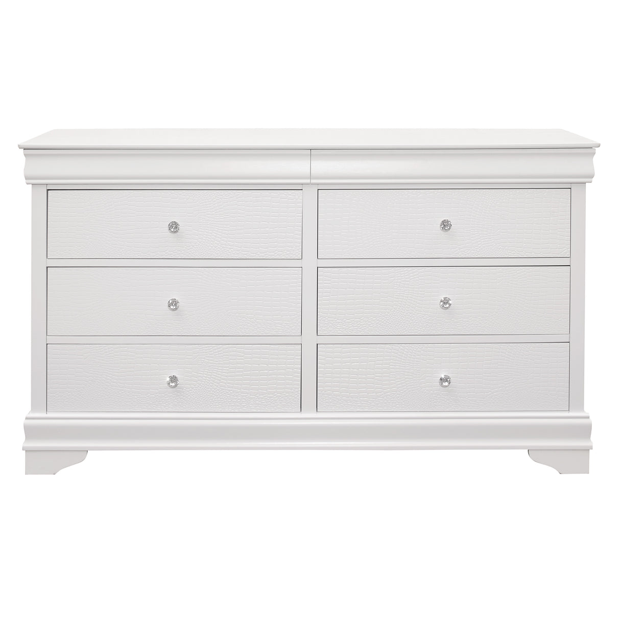 Lana White 5-Piece Bedroom Set (Queen Bed, Nightstand, Dresser, Mirror, Chest) from Homelegance - Luna Furniture