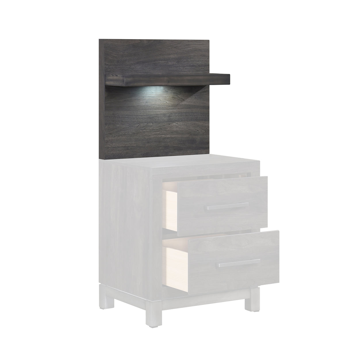Zephyr Brownish Gray Wall Panel for Night Stand, 1-Piece from Homelegance - Luna Furniture