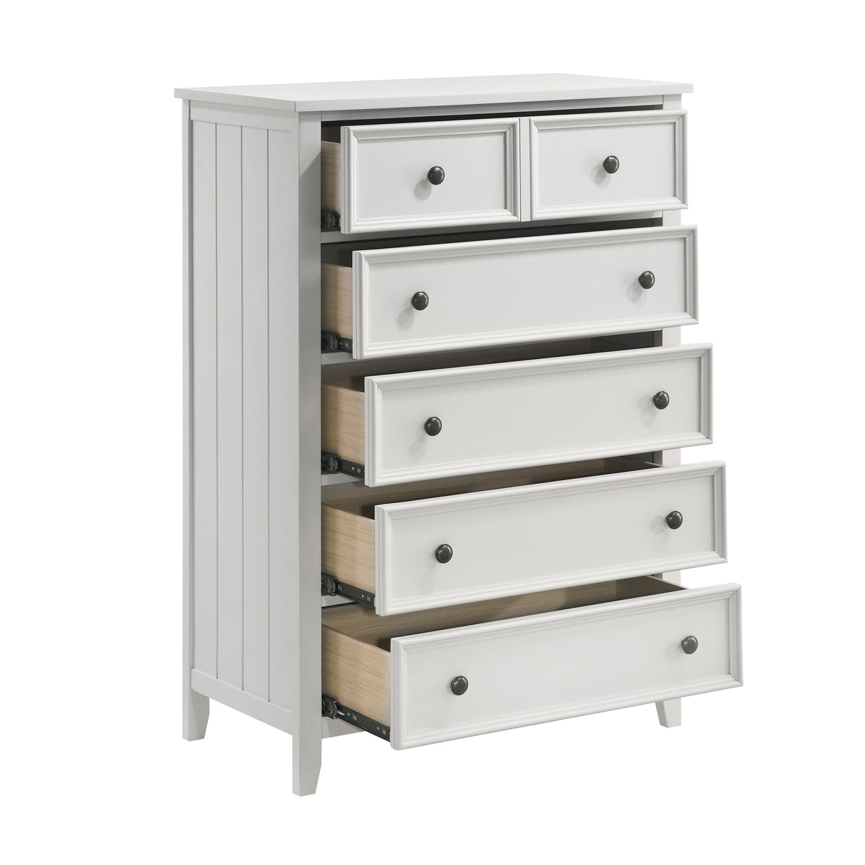 Donahue White 5pc Set (QB+NS+DR+MR+CH) from Homelegance - Luna Furniture
