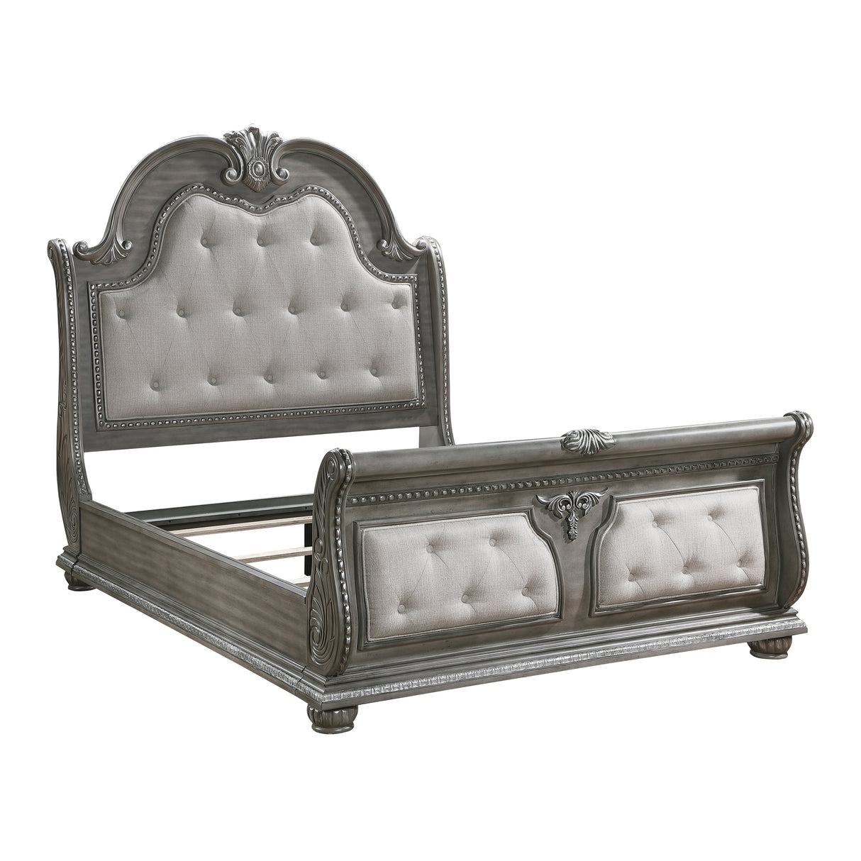 Bennington Gray Eastern King Bed from Homelegance - Luna Furniture
