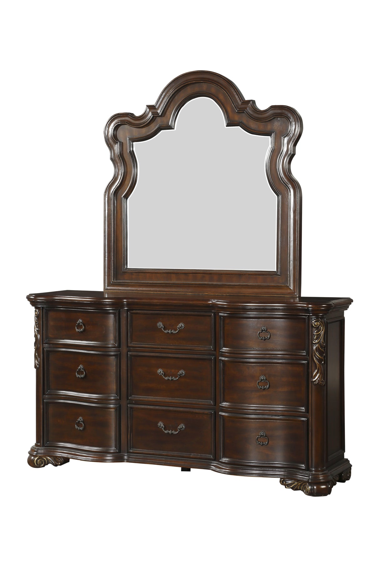 Royal Highlands Rich Cherry Queen Bed from Homelegance - Luna Furniture