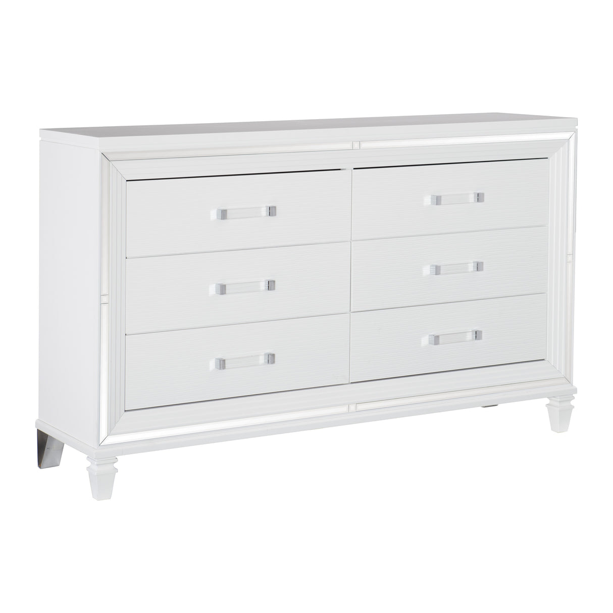 Tamsin White Vanity Dresser with Mirror from Homelegance - Luna Furniture