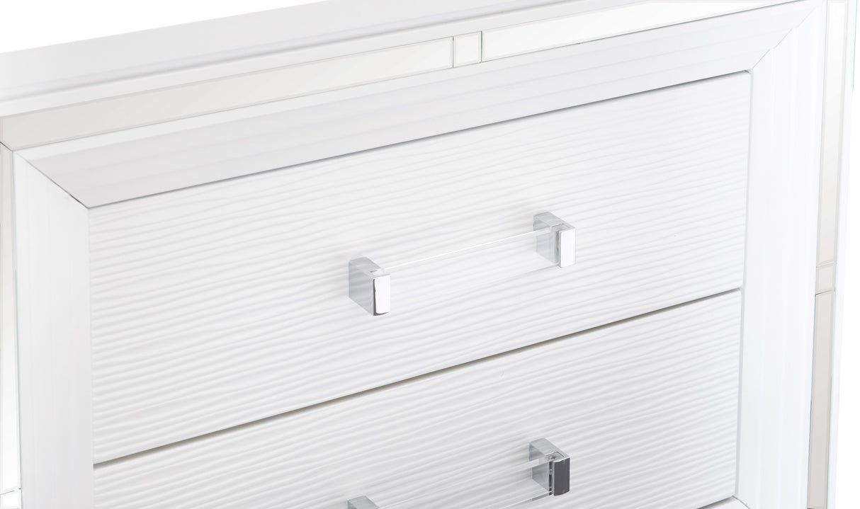 Tamsin White Vanity Dresser with Mirror from Homelegance - Luna Furniture