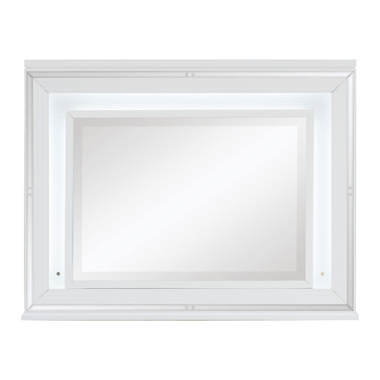 Tamsin White Vanity Dresser with Mirror from Homelegance - Luna Furniture