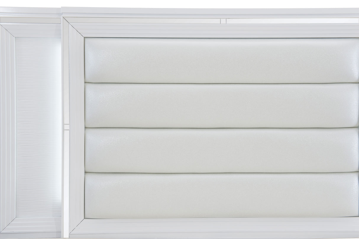 Tamsin White Vanity Dresser with Mirror from Homelegance - Luna Furniture